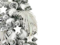 LAALU.cz Ozdobený umělý vánoční stromeček POLÁRNÍ BÍLÁ 60 cm s LED OSVĚTELNÍM V KVĚTINÁČI