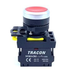 Tracon Electric Klasický tlačítkový spínač červený 