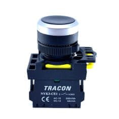 Tracon Electric Klasický tlačítkový spínač černý 