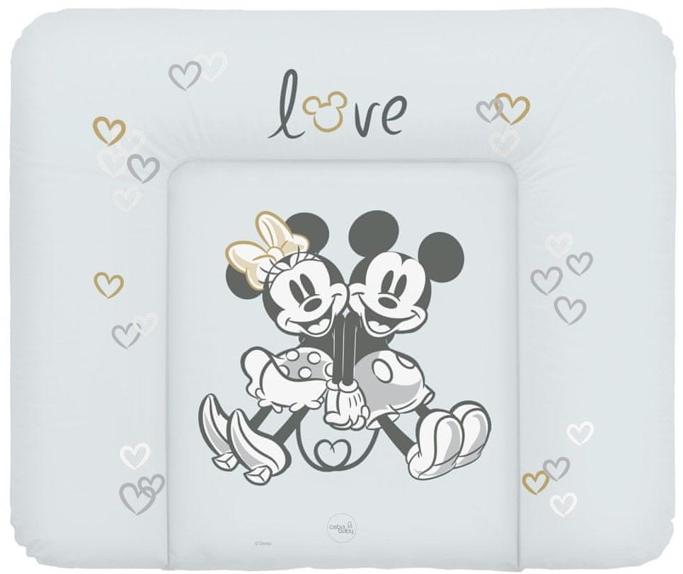 Ceba Baby Podložka přebalovací měkká na komodu 85x72 Disney Minnie & Mickey Grey