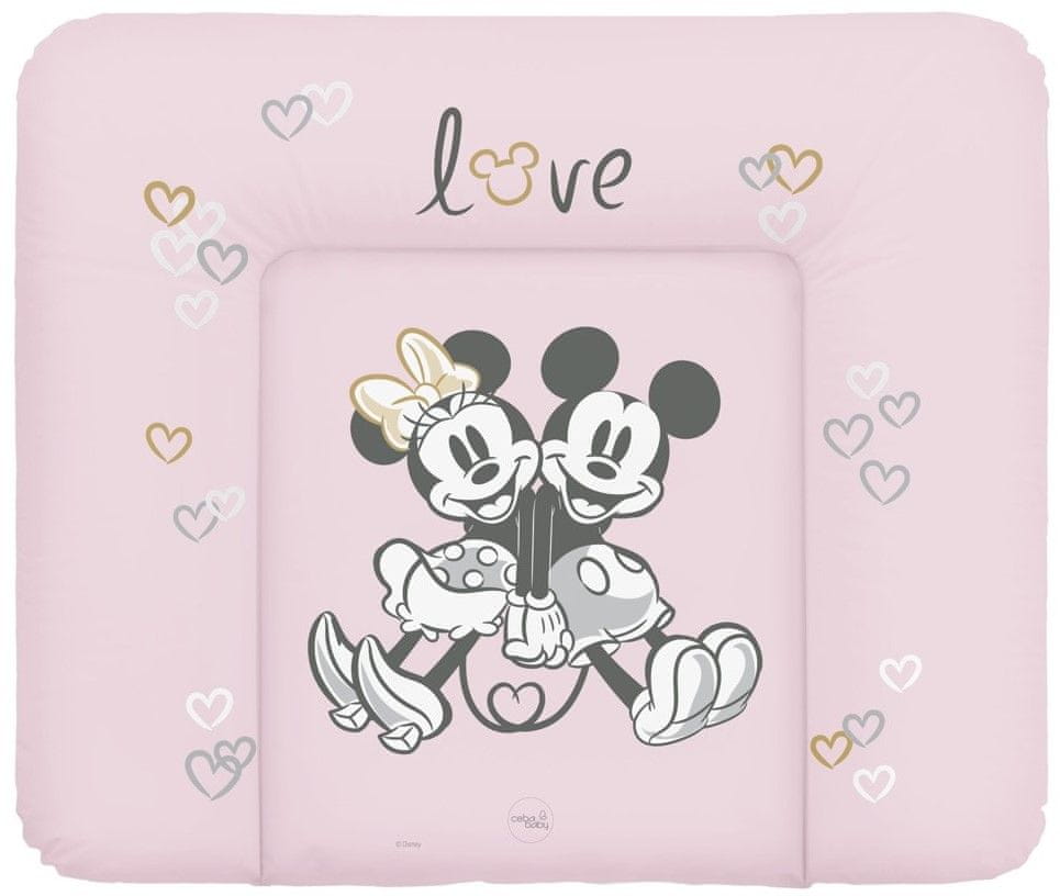 Levně Ceba Baby Podložka přebalovací měkká na komodu 85x72 Disney Minnie & Mickey Pink