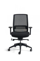 bestuhl Kancelářská židle J17 s nastavitelnými područkami bez podhlavníku, černá