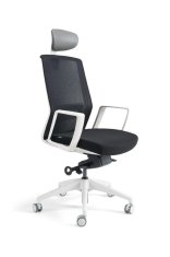 bestuhl Kancelářská židle J17 WHITE s fixními područkami a podhlavníkem, černá