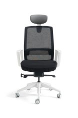 bestuhl Kancelářská židle J17 WHITE s fixními područkami a podhlavníkem, černá