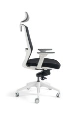 bestuhl Kancelářská židle J17 WHITE s nastavitelnými područkami a podhlavníkem, černá