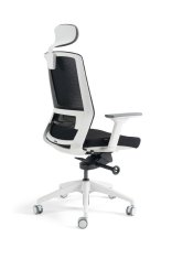 bestuhl Kancelářská židle J17 WHITE s nastavitelnými područkami a podhlavníkem, černá