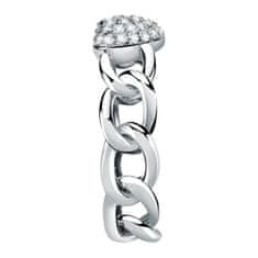 Morellato Třpytivý mosazný prsten s krystaly Incontri SAUQ191 (Obvod 52 mm)