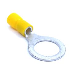 Izolované Cu kabelová oka lisovací žluté 6mm2 / M4 100 ks