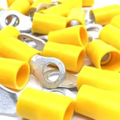 Izolované Cu kabelová oka lisovací žluté 25mm2 / M12 20 ks