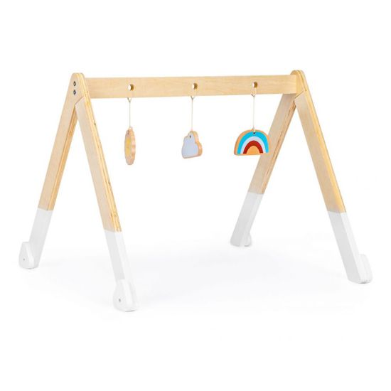 EcoToys Dětská dřevěná edukační hrazdička | + 3 hračky