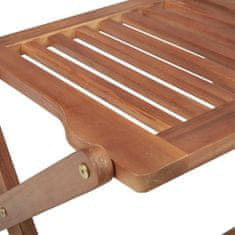 Greatstore Skládací zahradní židle s poduškami 4 ks masivní akáciové dřevo