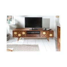 Massive Home Televizní stolek Mystic Gold 140 cm masiv akácie