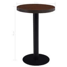 Greatstore Bistro stolek tmavě hnědý 50 cm MDF