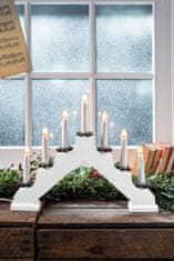 MAGIC HOME Svícen Vánoce bílá, 7 LED teplá bíla