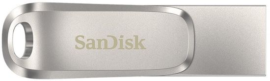 SanDisk Ultra Dual Drive Luxe, 256GB, stříbrná (SDDDC4-256G-G46)