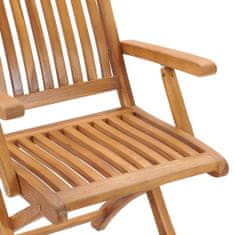 Petromila Skládací zahradní židle 2 ks masivní teakové dřevo