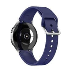BStrap Silicone řemínek na Samsung Galaxy Watch 4 / 5 / 5 Pro / 6, dark blue