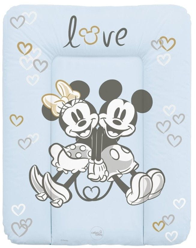 Levně Ceba Baby Podložka přebalovací měkká na komodu 50x70 Disney Minnie & Mickey Blue