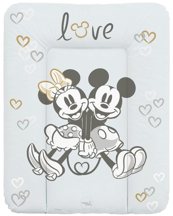 Ceba Baby Podložka přebalovací měkká na komodu 50x70 Disney Minnie & Mickey Grey