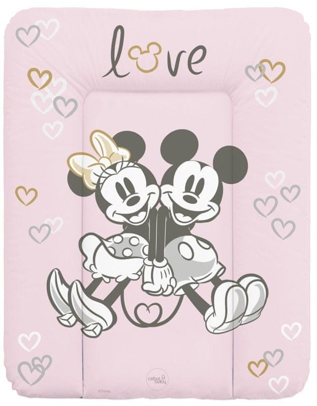 Levně Ceba Baby Podložka přebalovací měkká na komodu 50x70 Disney Minnie & Mickey Pink