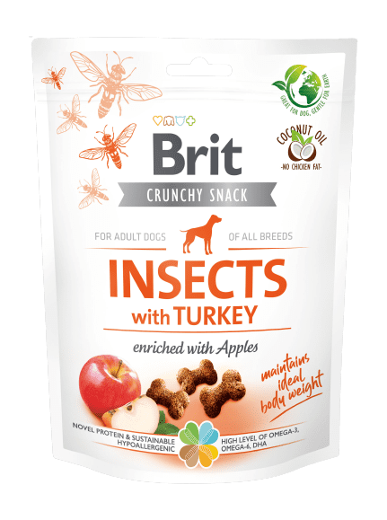 Brit Care Dog Crunchy Cracker. Insects with Turkey and Apples 6x200g
