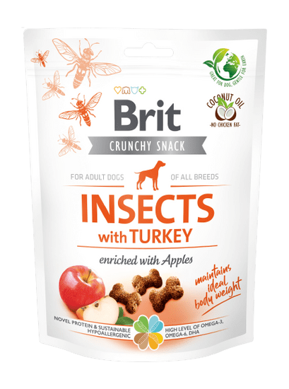 Brit Care Dog Crunchy Cracker. Insects with Turkey and Apples 6x200g