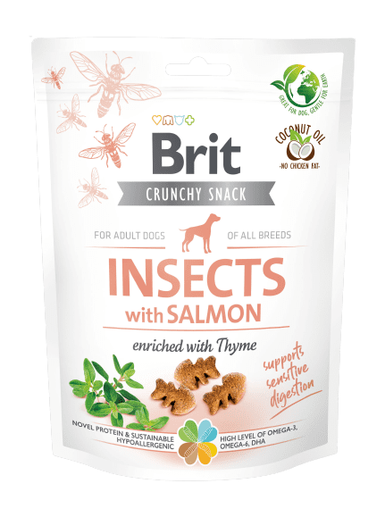 Levně Brit Care Dog Crunchy Cracker. Insects with Salmon enriched with Thyme 6x200g