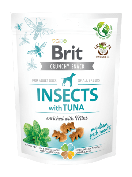 Brit Care Dog Crunchy Cracker. Insects with Tuna enriched with Mint 6x200g