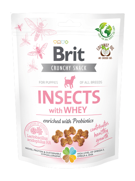 Levně Brit Care Dog Crunchy Cracker Puppy. Insects with Whey enriched with Probiotics 6x200g