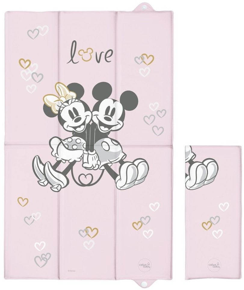 Levně Ceba Baby Podložka přebalovací cestovní 50x80 Disney Minnie & Mickey Pink