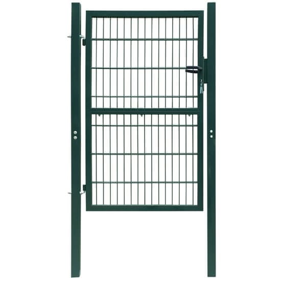 Vidaxl 2D plotová branka (jednokřídlá), zelená 106 x 170 cm