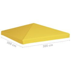 Petromila Náhradní střecha na altán 270 g/m² 3 x 3 m žlutá