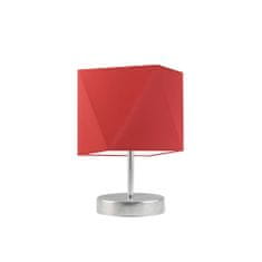 LYSNE.PL Lampa na nočním stolku PASADENA kartáčovaná ocel rám, červená