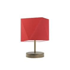LYSNE.PL Moderní stolní lampa PASADENA staré zlato rám, červená