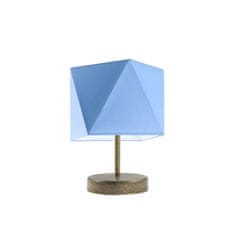 LYSNE.PL Moderní stolní lampa PASADENA staré zlato rám, světle modrá