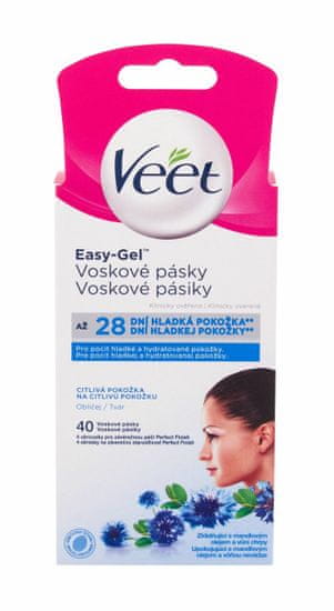Veet 40ks easy-gel wax strips sensitive skin