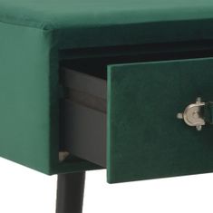 Greatstore Konferenční stolek zelený 80 x 40 x 46 cm samet