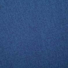 Vidaxl 3místná pohovka textilní čalounění modrá