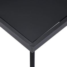 Greatstore Jídelní stůl černý 200 x 100 x 75 cm tvrzené sklo