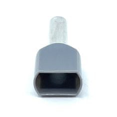 Dvojitá izolovaná kabelová dutinka šedá 2×4mm2 / L=23,5mm 100 ks