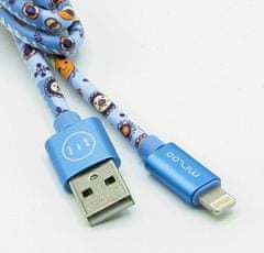 Mizoo Designový USB kabel X51- modrý pro telefony Apple (Lightning) 