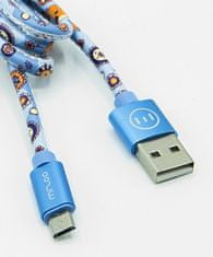 Mizoo Designový USB kabel X51- modrý v USB Micro 