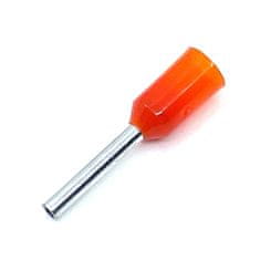 Izolovaná kabelová dutinka oranžová 0,5mm2 / L=14mm 200 ks