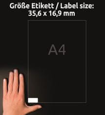 Avery Zweckform Snímatelné etikety L4732REV-10 | 35,6x16,9 mm, 10xA4, 800 ks, bílá