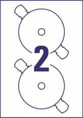 Avery Zweckform Etikety na CD L7676-25 | Ø 117 mm (vnitřní 17), 25xA4, 50 ks, bílá