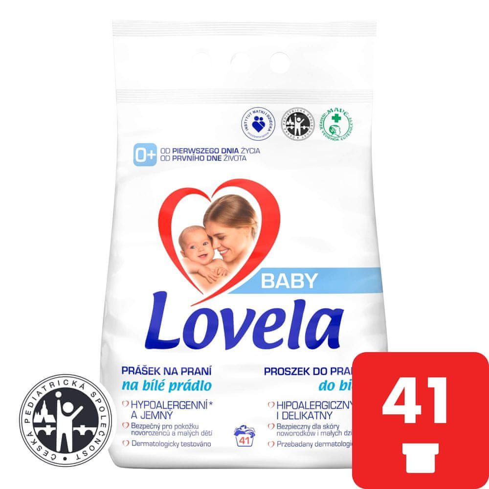 Levně Lovela Baby prášek na praní na bílé prádlo 4,1 kg / 41 pracích dávek
