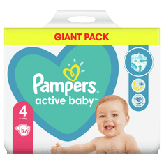 Pampers Pleny Active Baby 4 Maxi (9-14kg) Giant Pack - 76 ks