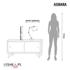 LYSNE.PL Designové osvětlení do ložnice ASMARA stříbrný rám, tmavě modrá