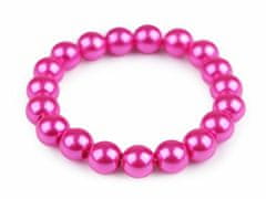 Kraftika 1ks pink perlový náramek, náramky perlové štrasové
