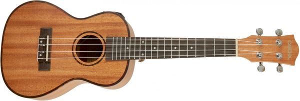 krásné koncertní ukulele Cascha HH 2035E Concert Mahogany Ukulele Set EQ matná povrchová úprava 18 pražců plnohodnotný zvuk zhotovené z mahagonového dřeva bohatá výbava krásné také jako dárek
